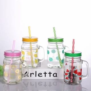 mason jar with handle