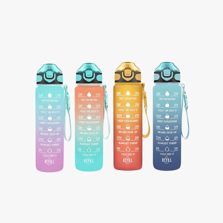 Ombre Water Bottle with Times