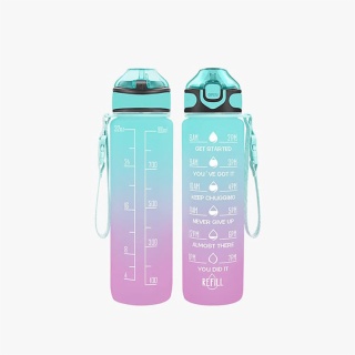 Ombre Water Bottle with Times