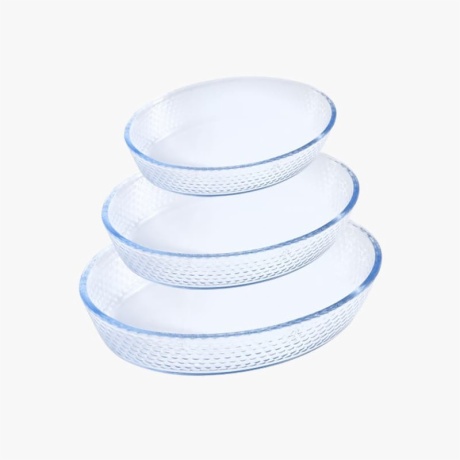 Oval Heat Resistant High Borosilicate Glass Baking