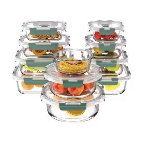 Oven Safe Durable Borosilicate Glass Meal Prep Containers