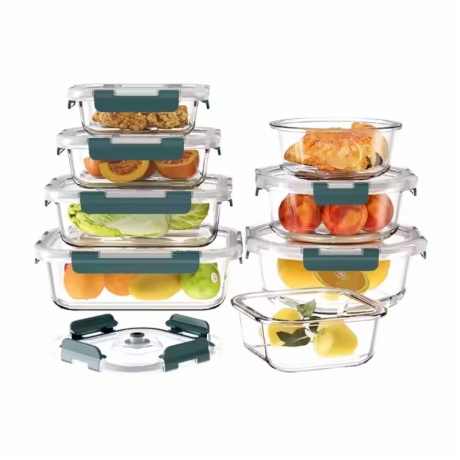 Oven Safe Durable Borosilicate Glass Meal Prep Containers