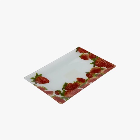 Custom Strawberry Glass Plate