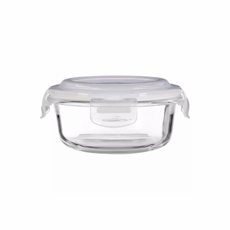 Round Borosilicate Glass Lunch Box 400ml