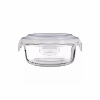 Round Borosilicate Glass Lunch Box 400ml