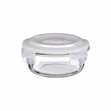 Round Borosilicate Glass Lunch Box 400ml