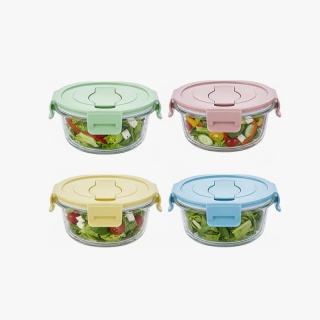 Round Glass Lunch Containers