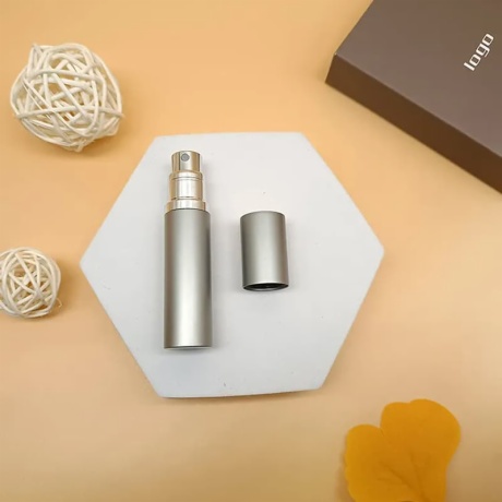 Silver Gray Pocket Perfume Bottle