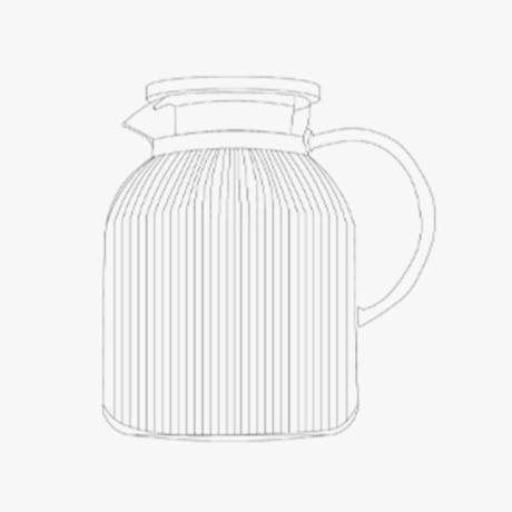 small glass teapot