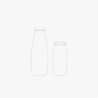 small milk bottles with lids