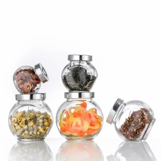 Small Round Glass Containers with Lids