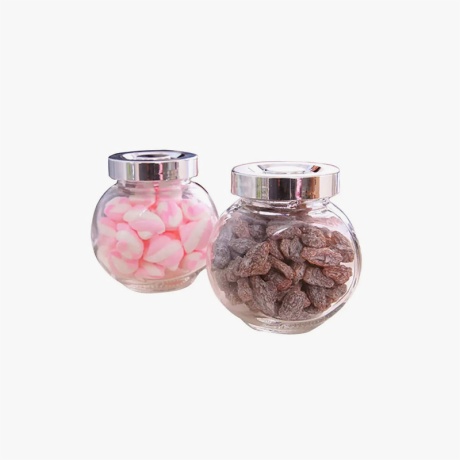 Small Round Glass Containers with Lids