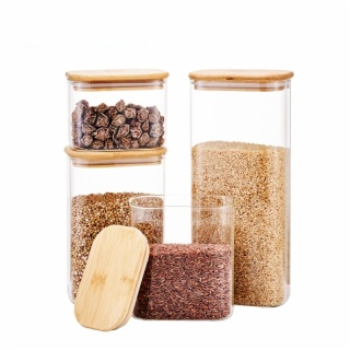 Square Glass Food Storage Containers for Pantry