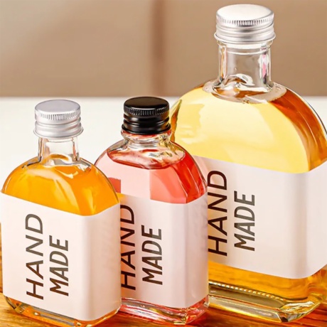 Square Glass Juice Bottles