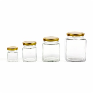 Square Honey Glass Jar