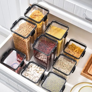 Square Storage Jars with Lids