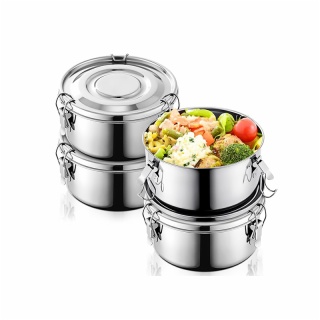 Stainless Steel Bento Box with Lockable Clips