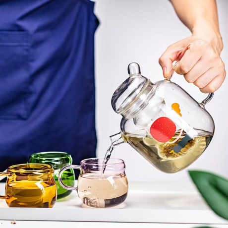 Teapot with Colored Infuser