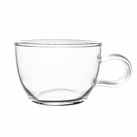 transparent borosil glass tea cup
