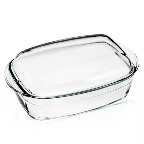 Transparent High Borosilicate Large Glass Casserole Dish