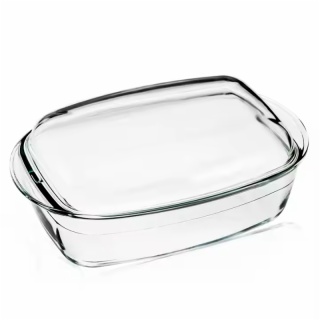 Transparent High Borosilicate Large Glass Casserole Dish