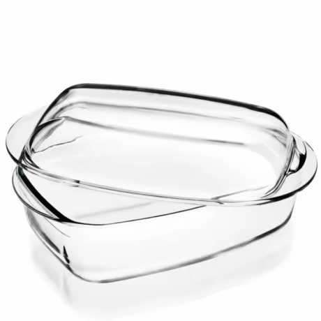 Transparent High Borosilicate Large Glass Casserole Dish