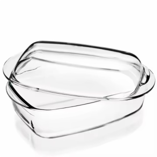 Transparent High Borosilicate Large Glass Casserole Dish