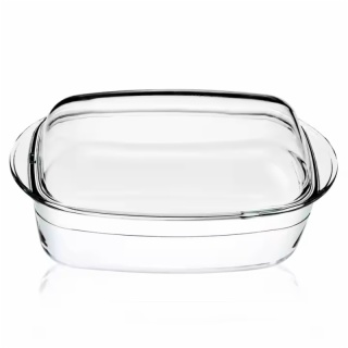 Transparent High Borosilicate Large Glass Casserole Dish
