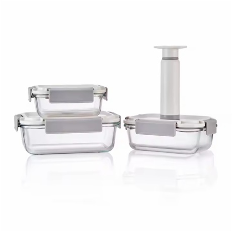 Vacuum Seal Glass Containers with Pump