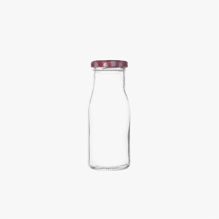 Vintage Glass Milk Bottles with Lid