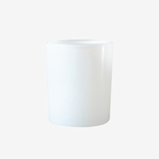 matt white candle jar with lid