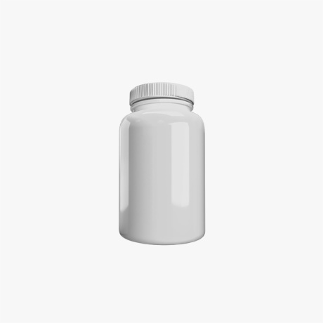 White Pill Bottle with Lid