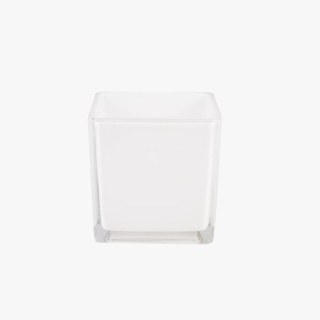 White Square Candle Jars